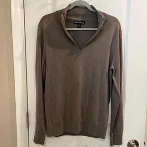 J. Crew Mercantile Merino Blend 1/4 Zip Long Sleeve Sweater Sz Mens S Taupe